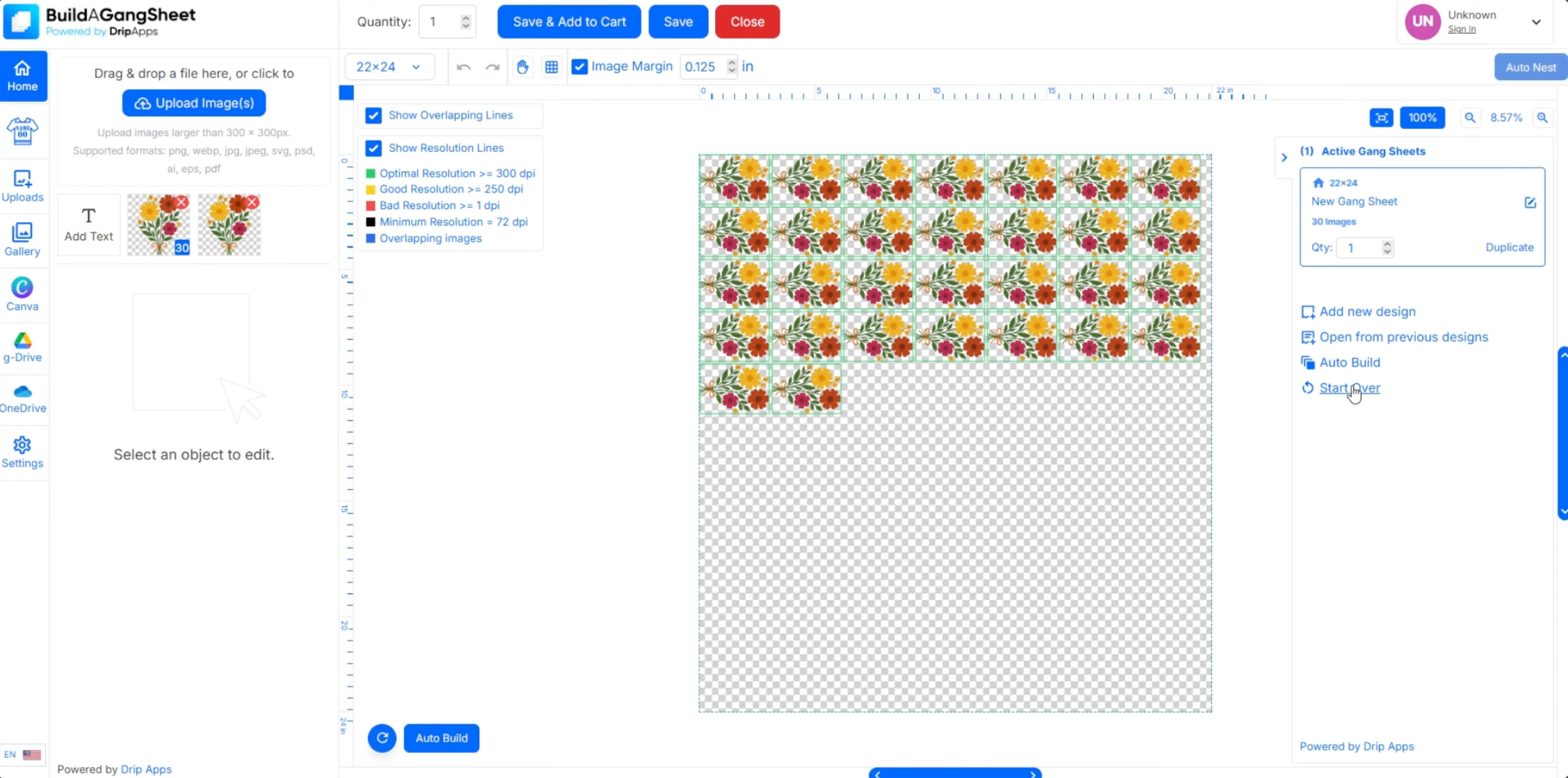 Load video: Tutorial of how to use our gang sheet builder for your orders!